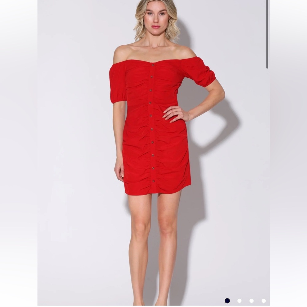 Walter Baker Off-Shoulder Red Mini Dress size 2